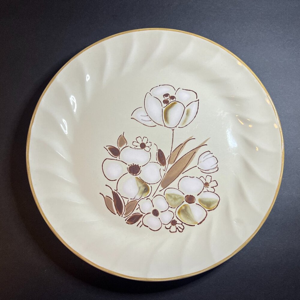 VTG Felicity Sculptura Hearthside Stoneware Floral Pattern Dinner Plate 10.5"